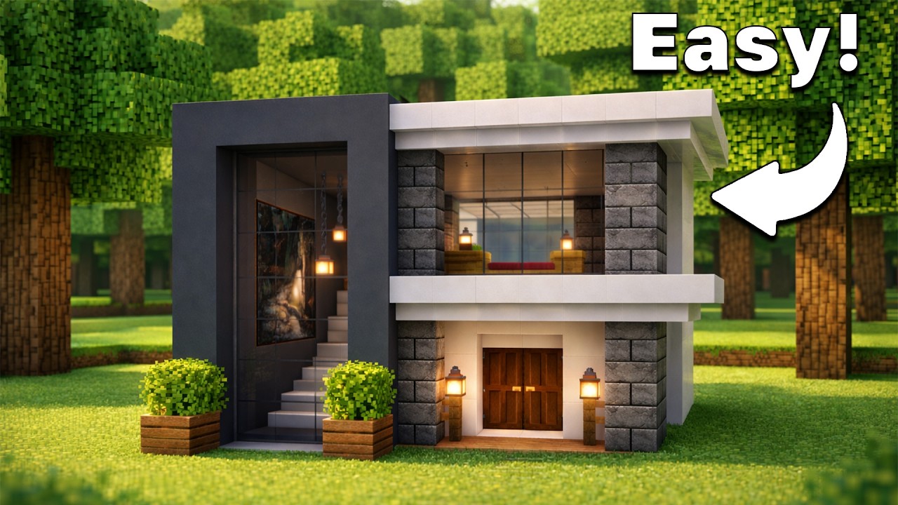 Minecraft: How to Build a Modern House | Tutorial🏠 - YouTube