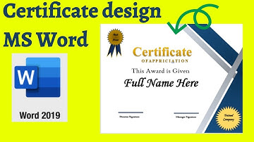 Certificate Design in Microsoft Word