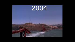 Golden Gate Bridge Destruction Of Evolution 1959 vs 2004 vs 2015