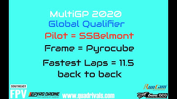 Pyrocube Box frame in action on the 2020 MultiGP Global Qualifier, 11.5sec laps