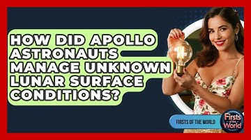How Did Apollo Astronauts Manage Unknown Lunar Surface Conditions? - Firsts of the World