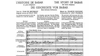 [Full Score] Poulenc orch. Jean Françaix - LHistoire de Babar, FP 129 (1940/1962)