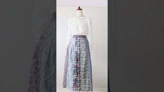 リバティプリントでパッチワークスカートを仕立てました - YouTube