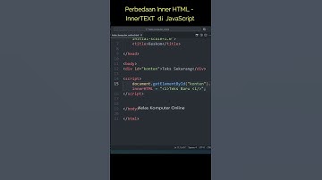 Belajar JavaScript Untuk Pemula: Perbedaan InnerText dan InnerHTML #coding #programming
