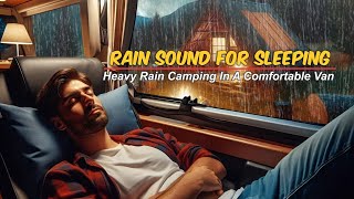 solo camping and heavy rain thunderstrom asmr