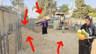 The beginning of a day full of hope: The house was leveled and ready with a loader! 🙏❤️