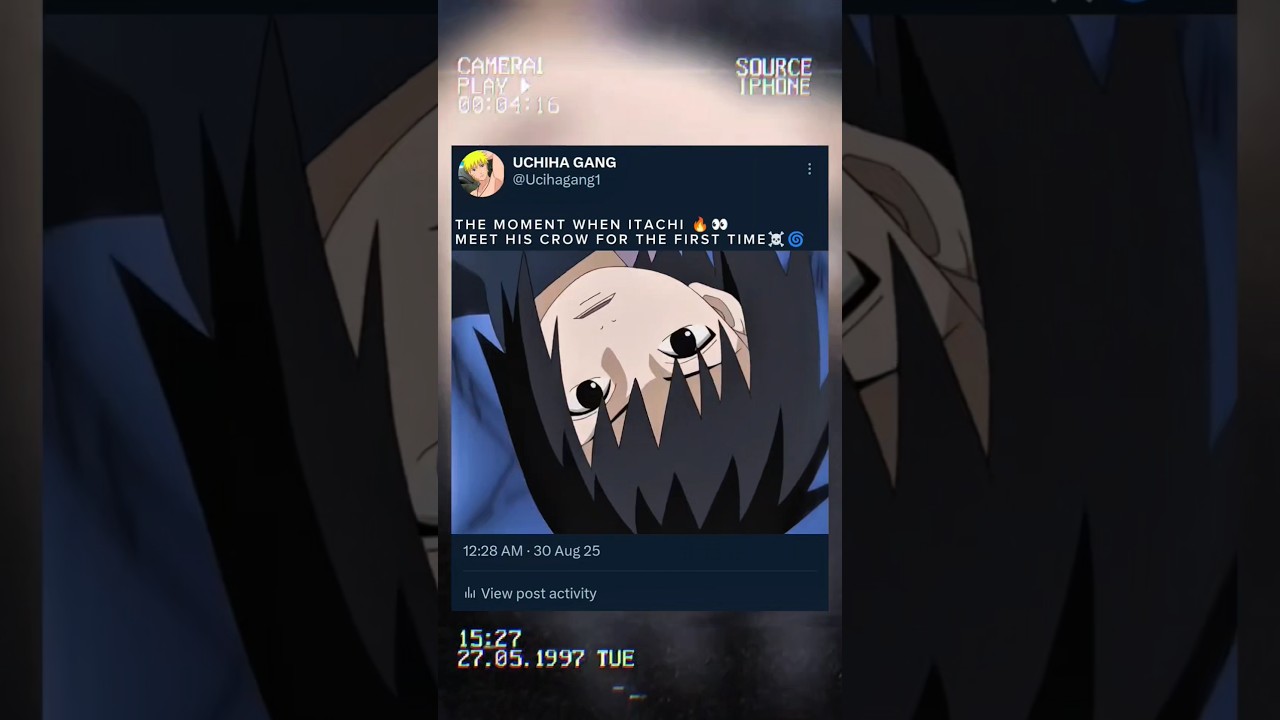 THE MOMENT WHEN ITACHI 🔥👀 MEET HIS CROW FOR THE FIRST TIME ☠️🌀