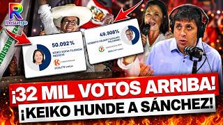 🚨¡KEIKO PRESIDENTE! SÁNCHEZ DERROTADO Y ABANDONADO EN CASA DE JP: KEIKO LO SUPERA POR 32 MIL VOTOS