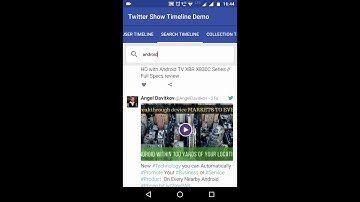 Android Twitter Show Timelines Demo