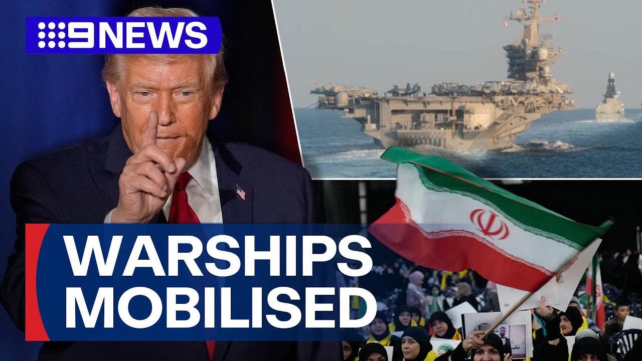 'Fingers on the trigger': Iran warns of retaliation after Trump threatens action | 9 News Australia