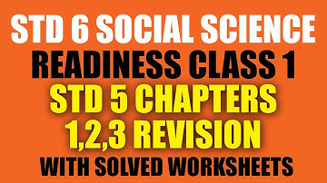 STD6 Social Science Readiness Class 1|SCERT Kite Victers Class 5 Units 1 2 And 3 Revision Worksheets