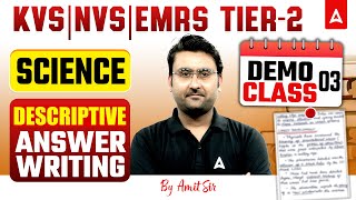 KVS/NVS Tier 2 Science Class | KVS Science TGT/PRT Class | EMRS Science Answer Writing By Amit Sir
