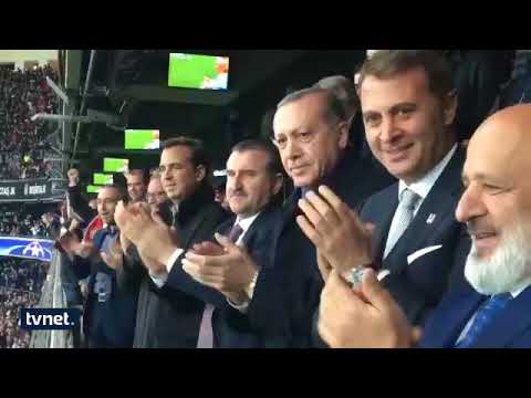 Cumhurbaşkanı Erdoğan Cenk'in Golüne Böyle Sevindi | Beşiktaş 1-1 Monaco
