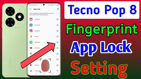 Tecno Pop 8 Fingerprint Applock Setting/How to App lock with fingerprint in Tecno pop 8
