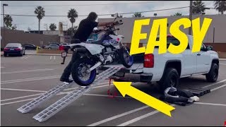 Loading A Motorcycle Into A Truck By Yourself