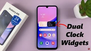 How To Add Dual Clock Widget To Home Screen On Samsung Galaxy A15 screenshot 5