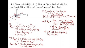 Vector Analysis - Review Problem 1 of 8
