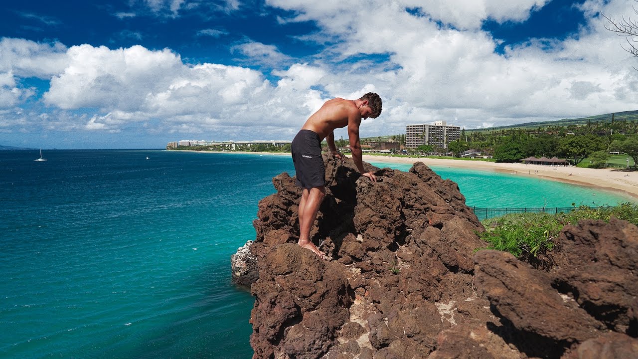 First Time On Maui & Cliff Jumping Black Rock YouTube