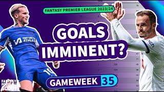 ⚽️ FPL GOALS IMMINENT GW35 | DOUBLE DIFFERENTIALS! |  Fantasy Premier League Tips 2023/24