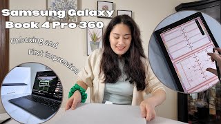 Samsung Galaxy Book 4 Pro 360 unboxing and review | honest reaction from a non-tech girly