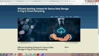 Efficient Auditing Scheme for Secure Data Storage in Fog to Cloud Computing