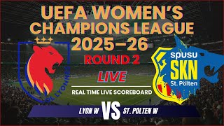 Lyon vs St. Polten Live Scores | 2025-26 UEFA Women’s Champions League Round 2