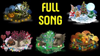 Natural Island Full Song - All Common, Rare & Epic Monsters (Seasonal Skin) | My Singing Monsters