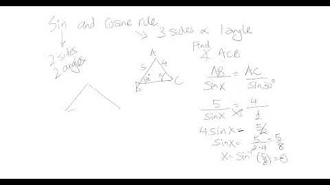 Sine and Cosine rule