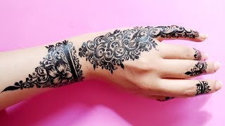الجديد والجميل مع النقوشات الحناء السوداء الرائعة???blakc henna for hand