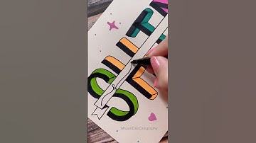 Lettering my subscirbers names #shorts #calligraphy #nhuandaocalligraphy #handlettering #satisfying