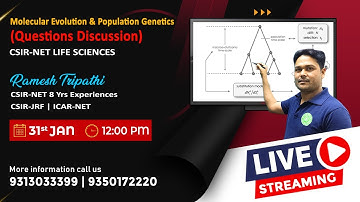 Molecular Evolution & Population Genetics Questions Discussion |CSIR-NET LIFE SCIENCES | GATE | DBT|