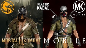 MK11 vs. MK Mobile -  KABAL All moves, Fatal Blow & Friendship comparison. (UPDATED)