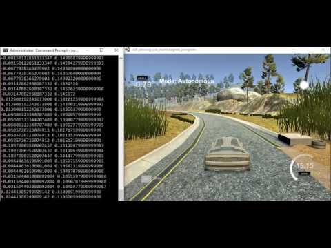 Self driving car in a simulation environment using deep learning to clone human driving behavior