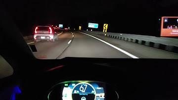 2019 Bolt self driving some curves at night using OpenPilot