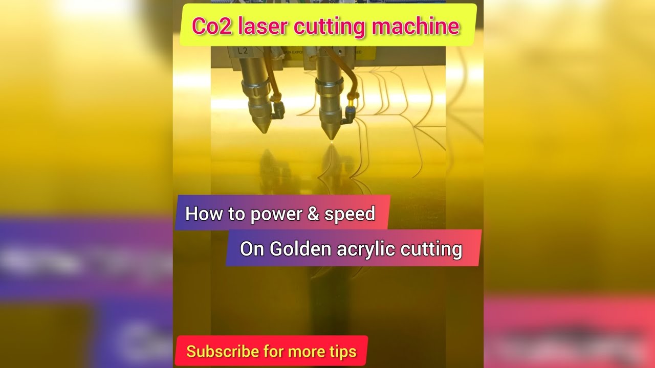 Co2 laser acrylic golden cutting