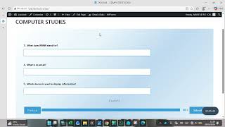MY VIDEO OF THE WORDPRESS WEBSITE (COMPUTER AIDED ASSESSMENT SYSTEM)