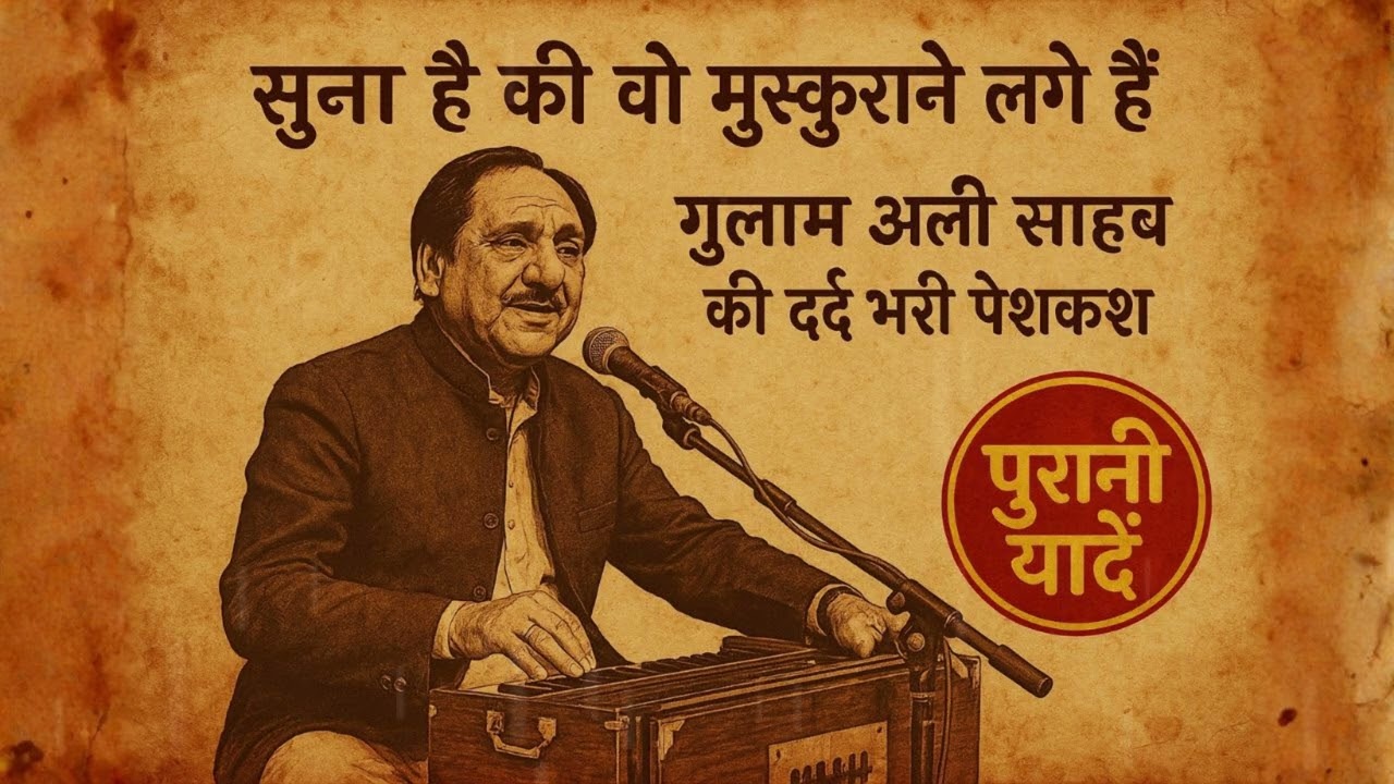 सुना है की वो मुस्कुराने लगे हैं ग़ुलाम अली साहब की दर्द भरी पेशकश | पुरानी यादें #ghulamali #ghazal