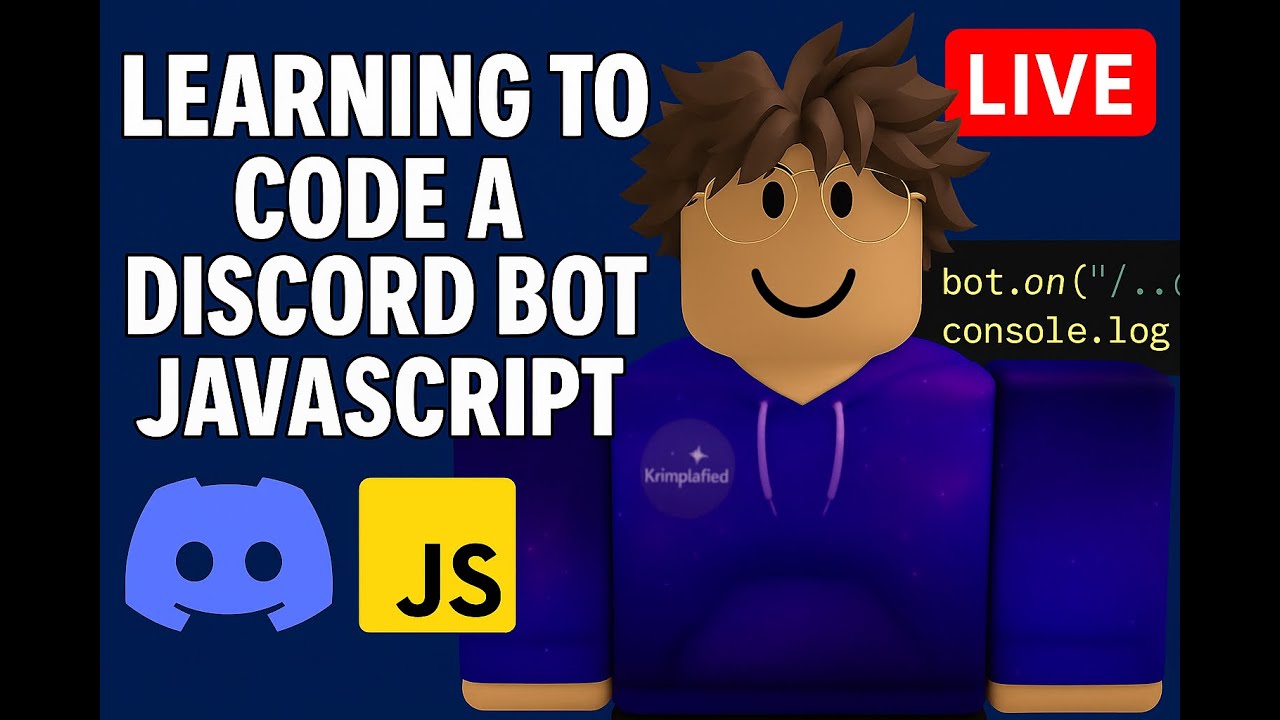 Javascript Dc Bot 🔴LIVE | Learning to code a discord bot in JavaScript - YouTube