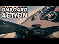 Onboard Action in Aragon - Two Yamaha R1 vs. BMW HP4 Race