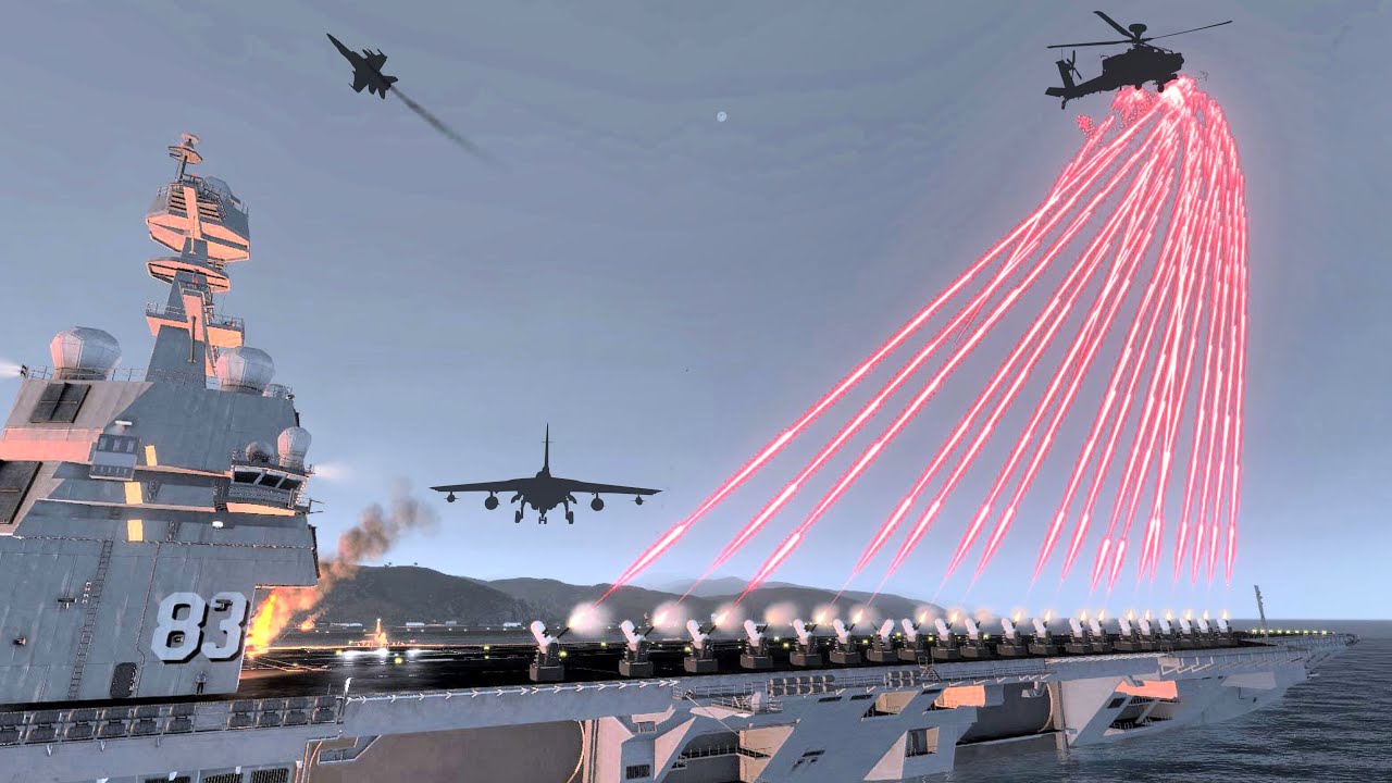 ArmA 3 goofing - the aircraft carrier ski jump