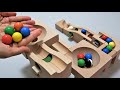 Marble Run ASMR ☆ KADEN KADEN ! Kugelbahn like Cuboro 4 ways original COURSE. Summary video.