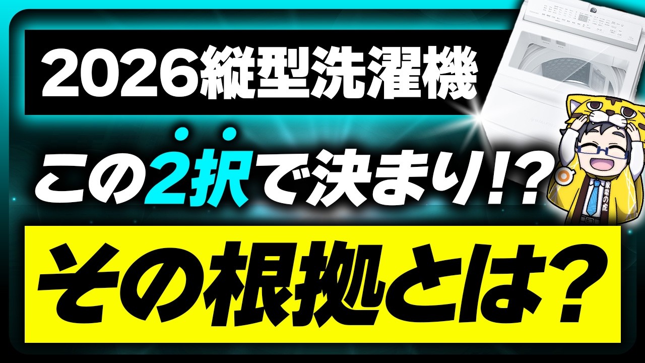 2026年はこの2社!ガチで超おすすめ縦型洗濯機はこのメーカーだ!!
