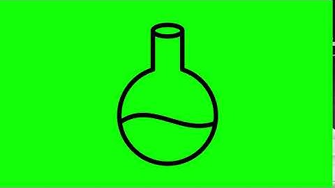 Animated Flask Icon on Green Screen With Pop-up Sound