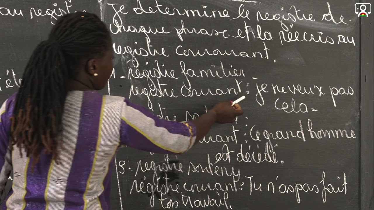 Exercice - Sixième - Français - Grammaire : Les registres de langue