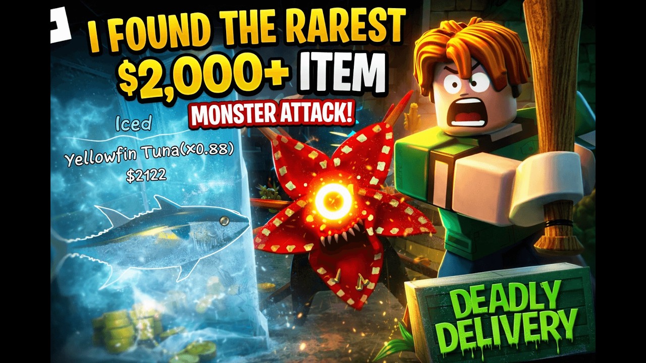 I Found The RAREST $2,000+ Item in Deadly Delivery Roblox [MONSTER ATTACK]