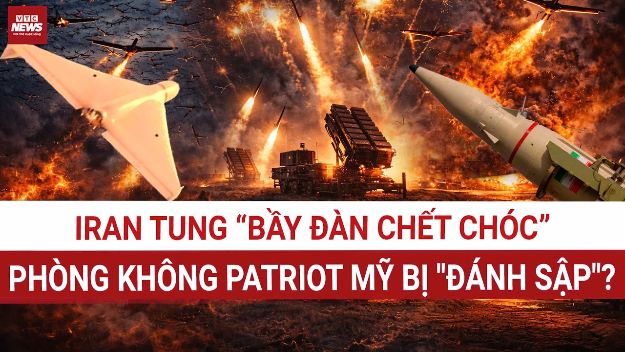 Iran tung Drone Shahed và tên lửa Shahab-3 khiến Patriot Mỹ rối loạn | VTC News