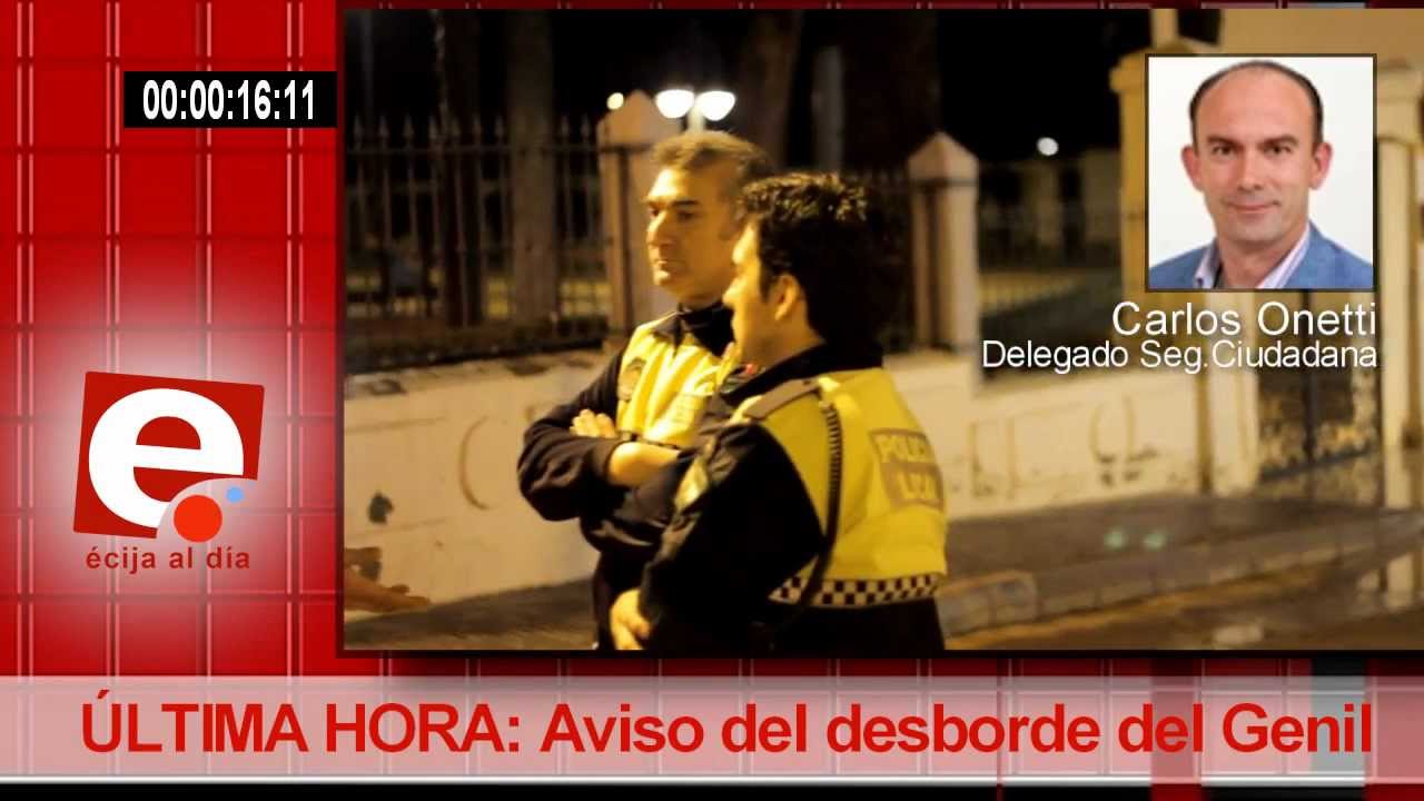 AVISO AYTO. DE ECIJA DEl DESBORDE DEL GENIL