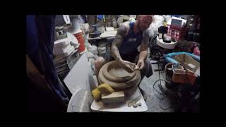 Creation of large plate Pottery at Aurora s Bicentennial Art Center