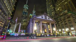 St. Pauls Chapel | World Trade Center | Christmas | New York City (NYC) | 4K Timelapse