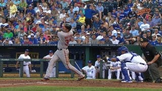 Wieters connects for two-run homer to right